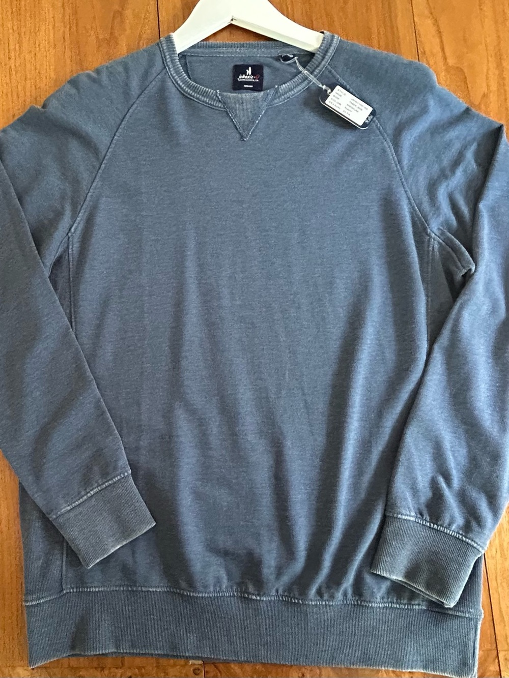 johnnie-O Slate Blue Crewneck Sweatshirt. Casual